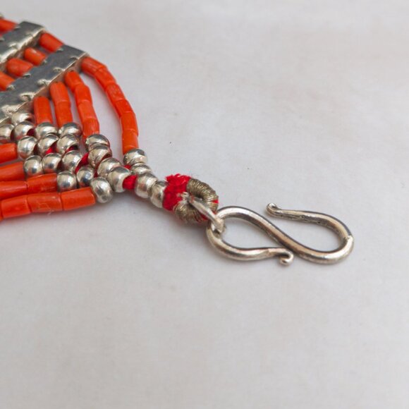 Nina Gill Paris Coral & Sterling Wide Bracelet (83.7g) - Picture 5 of 10